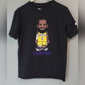 Pro Standard Men's Los Angeles Lakers LeBron Cartoon‎ T-Shirt Black Size S